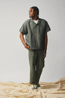 Gender-neutral Camp Collar Shirt - Graphite Sample