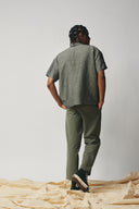 Gender-neutral Camp Collar Shirt - Graphite Sample