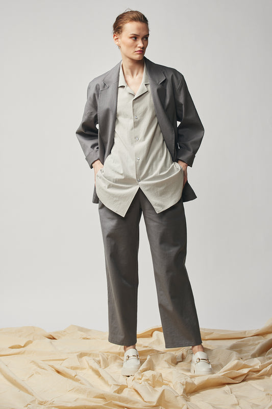 Gender-neutral Relaxed Blazer - Stone