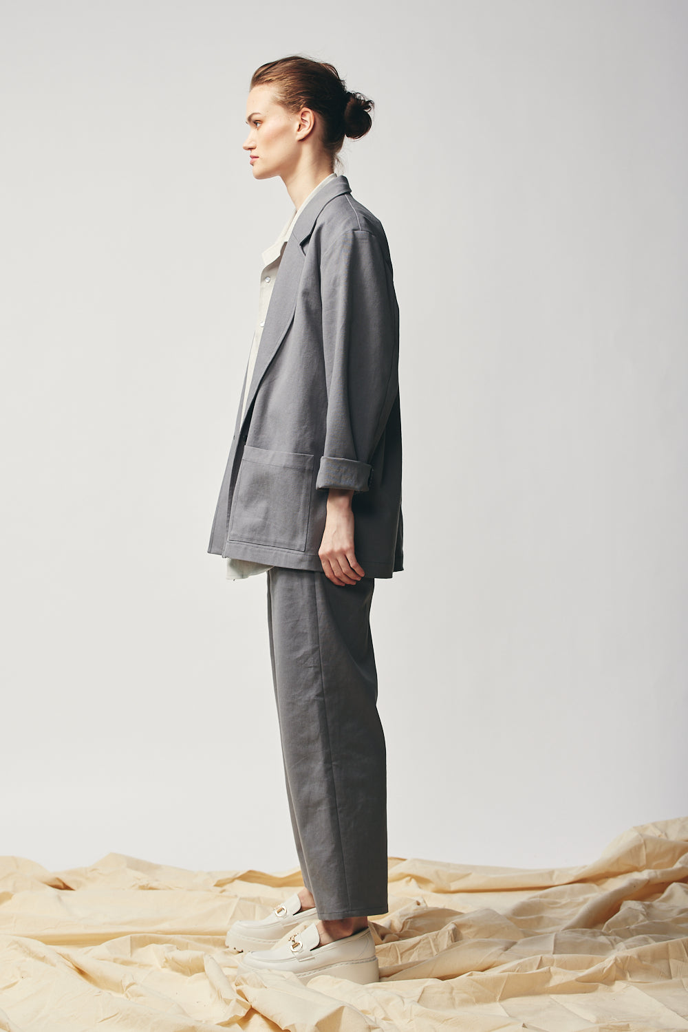 ジェンダーニュートラル リラックス ブレザー - Stone