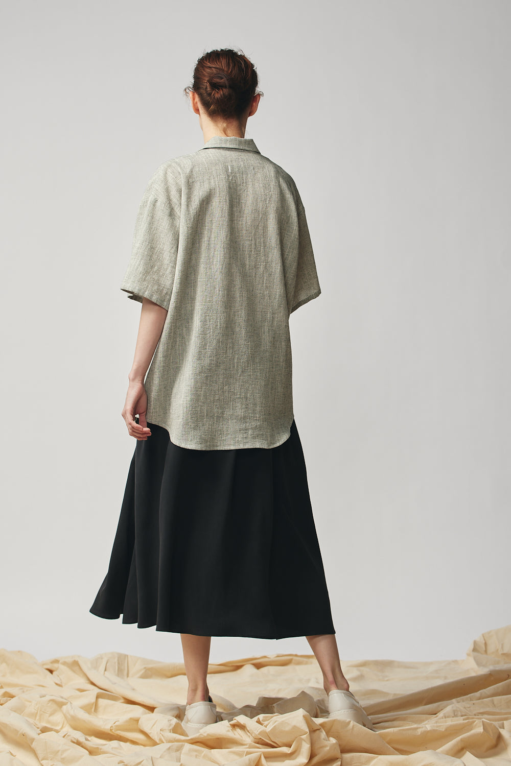 Gathered Skirt - Sandwashed Black