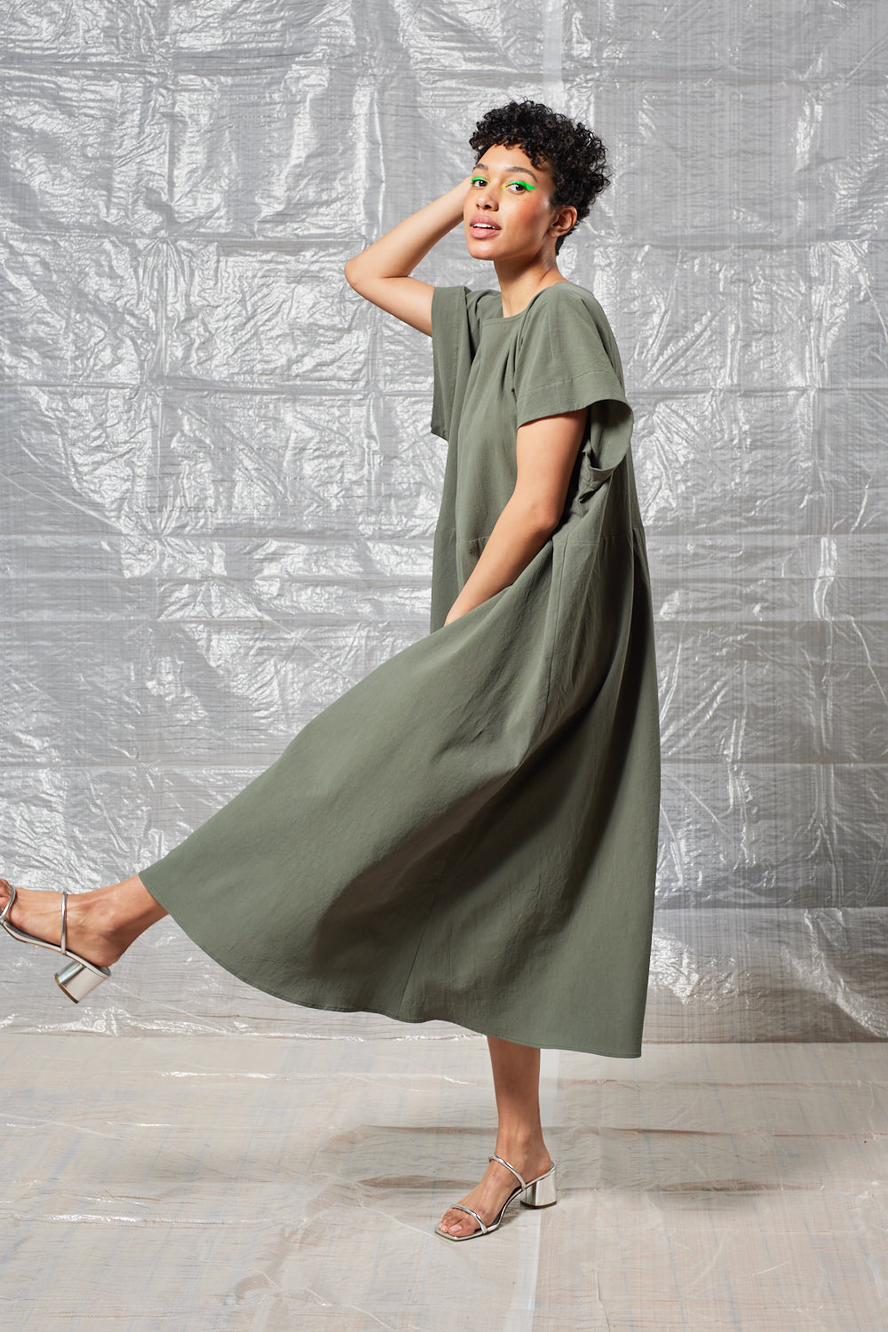 Oversized Tee Dress - Sage