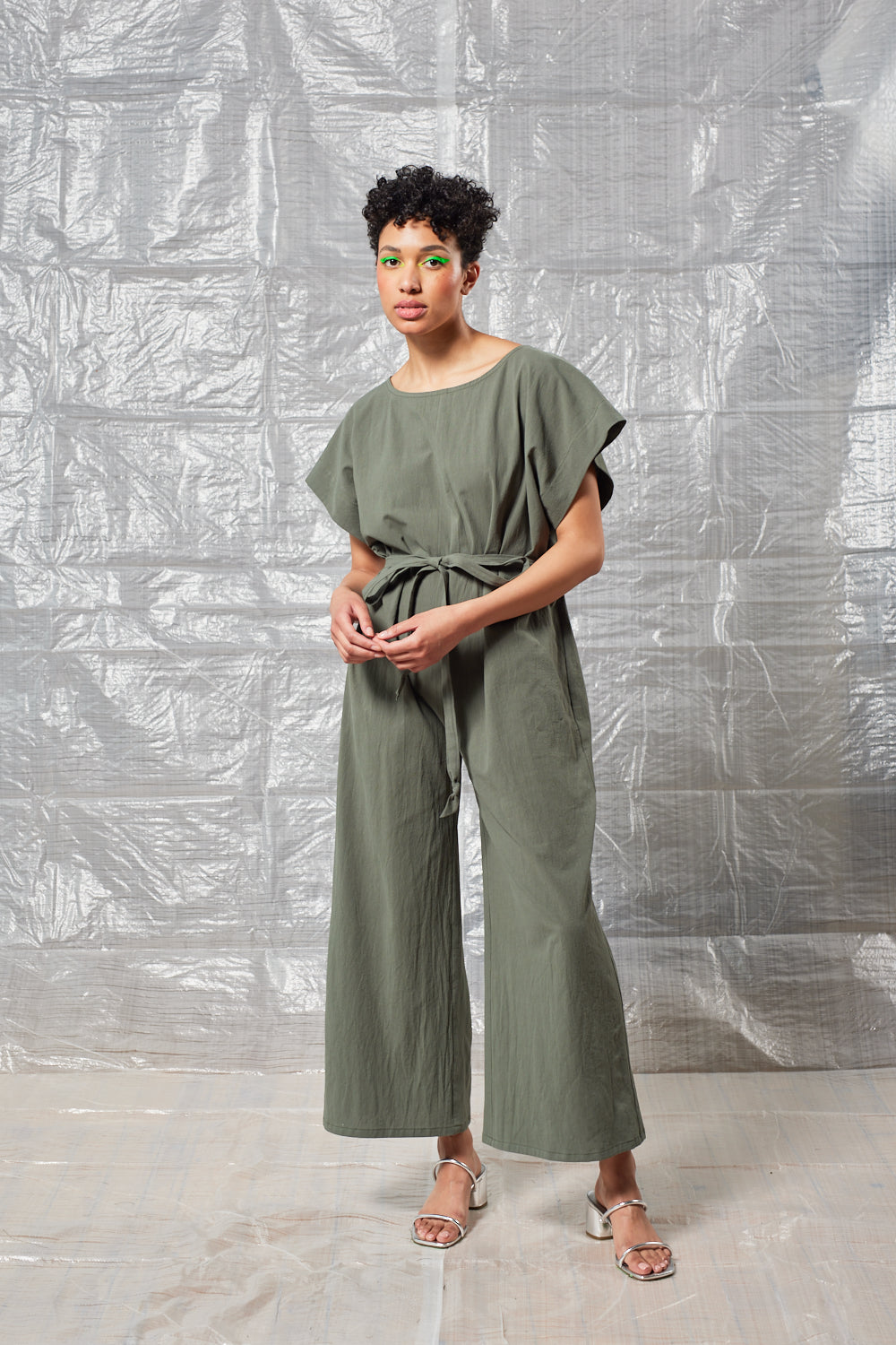 Tie Back Jumpsuit - Sage