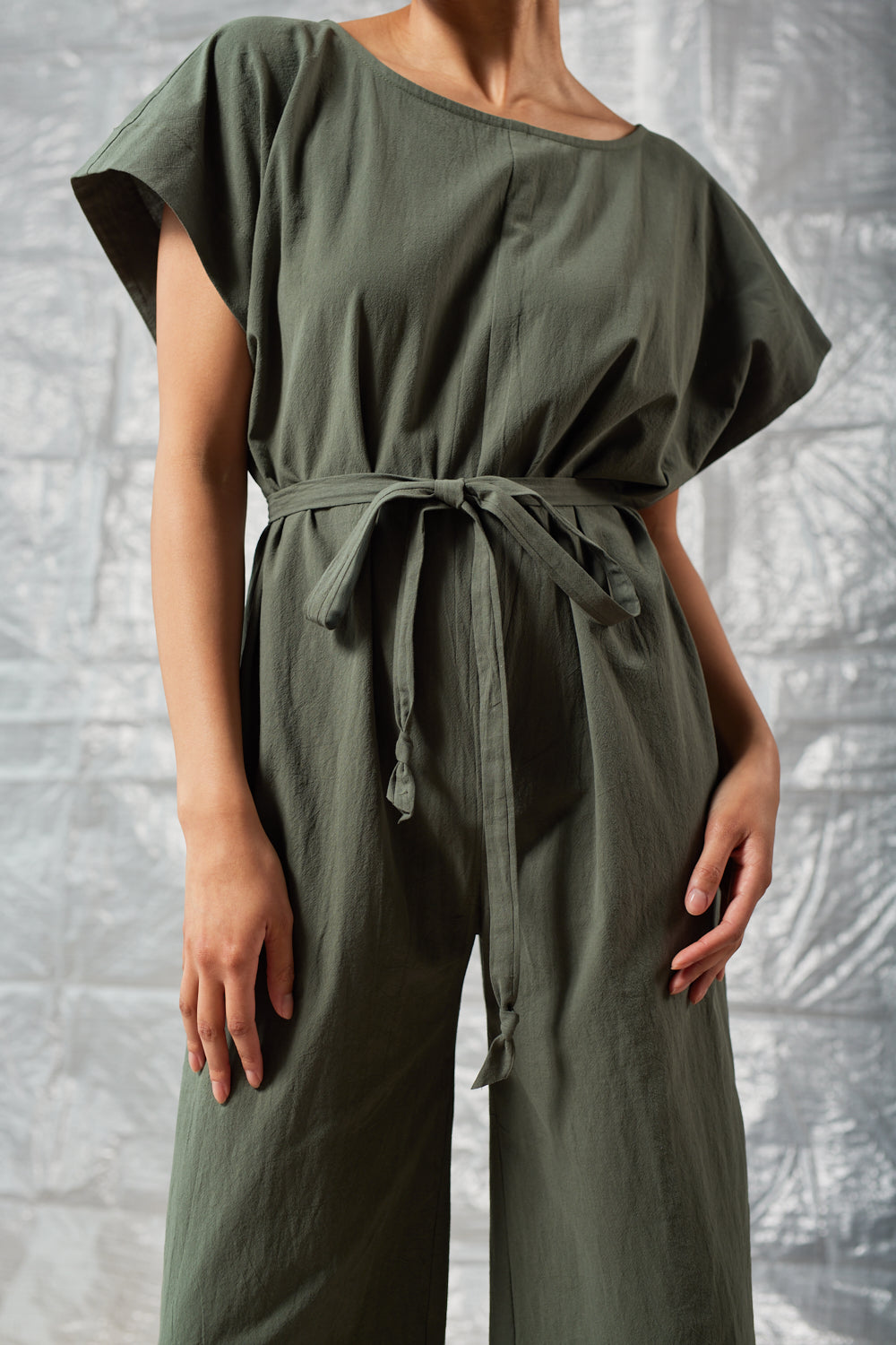 Tie Back Jumpsuit - Sage