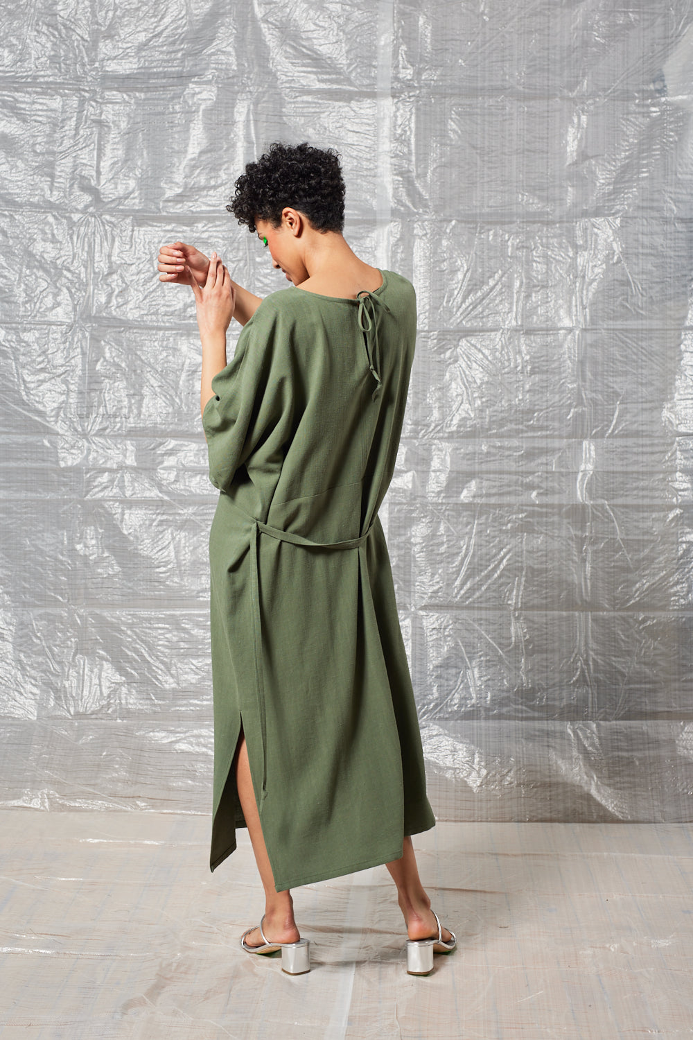 Tie Back Dress - Sage