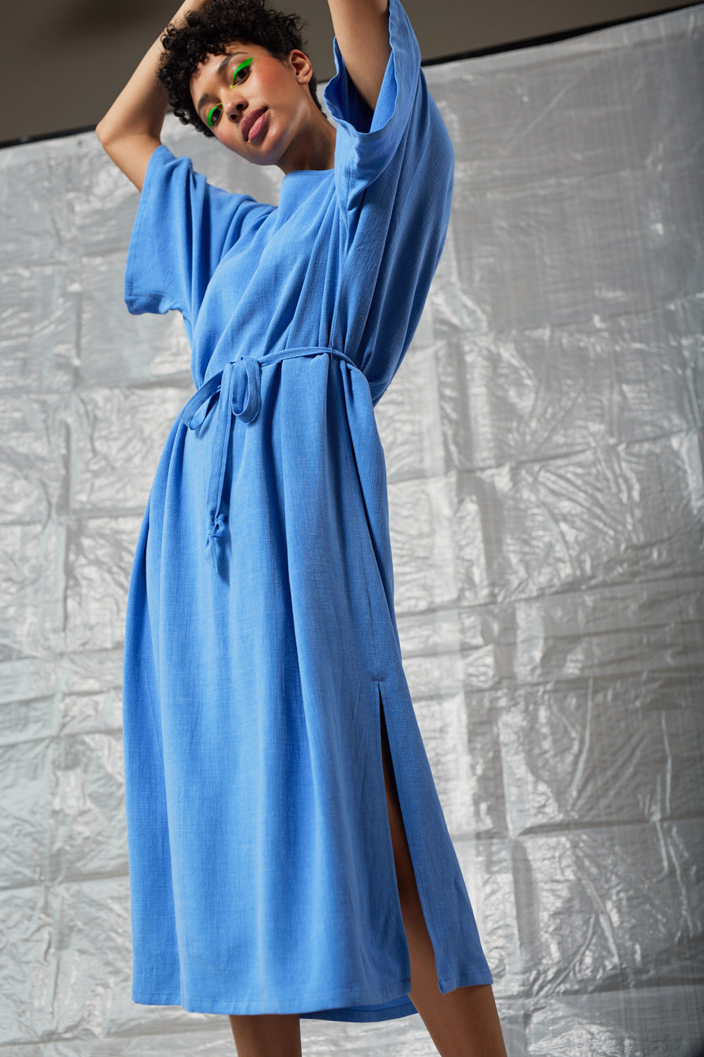 Tie Back Dress - Periwinkle Blue