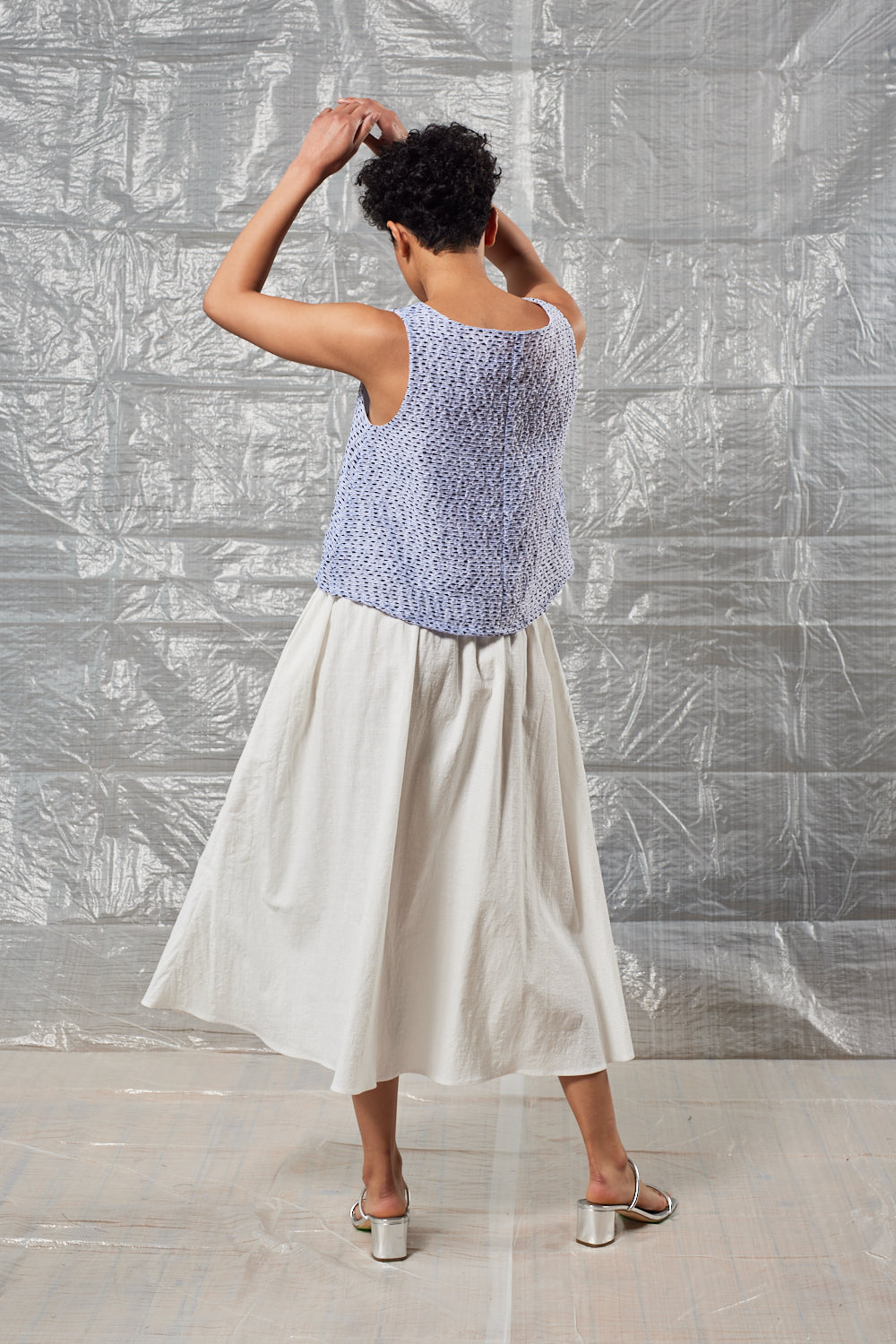 Gathered Skirt - Ivory Cotton